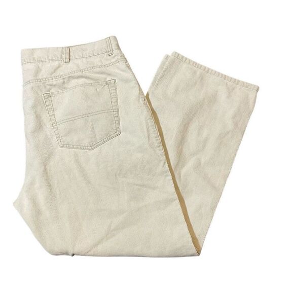 Tommy Hilfiger Mens Corduroy Flat Front Straight Leg Pants Beige Size 40/32 - Picture 1 of 7